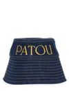 Patou Dark Blue Denim Hat In Blue