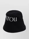 Patou Bucket Hat With Stitched Brim And Textured Fabric In Black
