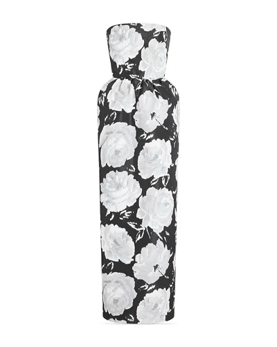 Patou Bustier-maxikleid Mit Blumen In Black