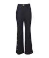 Patou Button-detailed Tweed Flared Trousers In Black