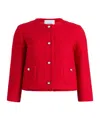 Patou Button-down Long-sleeved Casual Jacket In Red
