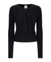 Patou Button-fastening Knitted Cardigan In Black