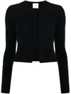 Patou Button-fastening Knitted Cardigan In Black