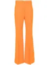 Patou Side-buttoned Tapered Trousers In Orange