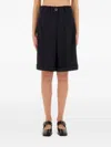 Patou Black Solid Shorts In Blue