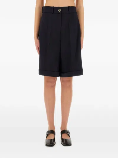 Patou Button Shorts In Blue