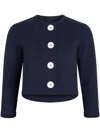 Patou Button-up Organic Cotton Cardigan In Blue