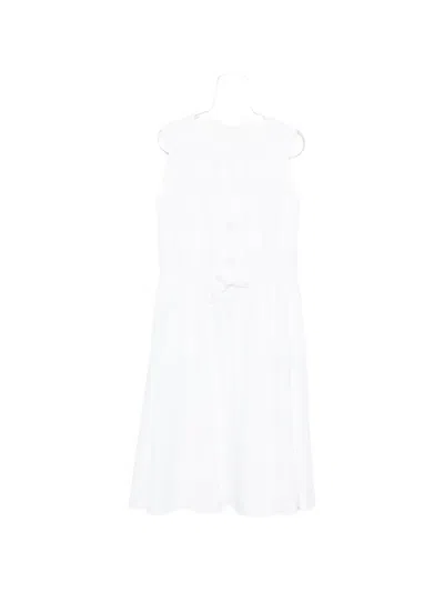 Patou Buttoned Midi Dress In White