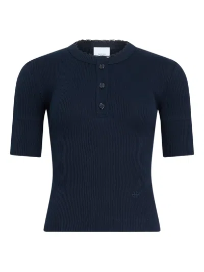 Patou Buttoned T-shirt In Blue
