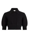 Patou Buttoned-up Wool Cardigan In Black