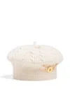 Patou Cable-knit Beret In Neutral