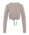 Patou Cable-knit Cropped Sweater In Wool And Cashmere In Neutral