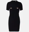 Patou Cable-knit Wool And Cashmere Minidress In Black