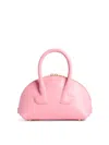 Patou Calf Leather Hand Bag In Pink In Neutral