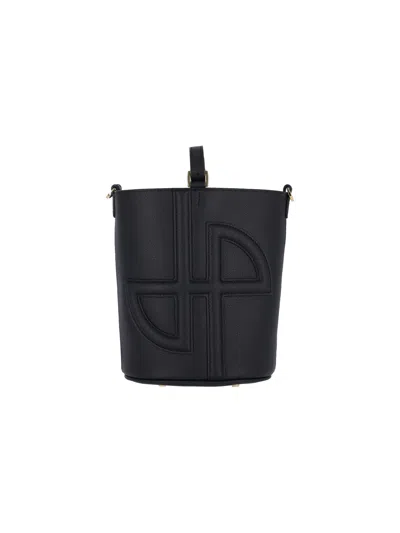Patou Calf Leather Handbag For Women In Black