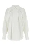Patou Relaxed Fit Cotton Blouse With High Neck