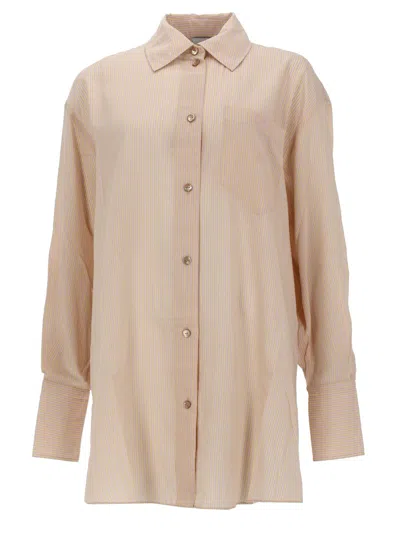 Patou Camicia Da Spiaggia In Misto Seta In Neutral