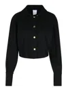 Patou Black Virgin Wool Blend Shirt In Black
