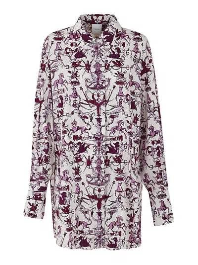 Patou Oversized Shirt Dress In Pink