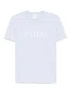 Patou Lavender T-shirt With White Logo Print In Blue