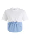 Patou Drawsgtring Waist Panelled T-shirt Clothing In White