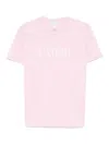 Patou Cotton T-shirt With Bold Logo And Relaxed Fit In Nude & Neutrals