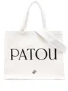 Patou Versatile Rectangular Tote Bag In Neutrals