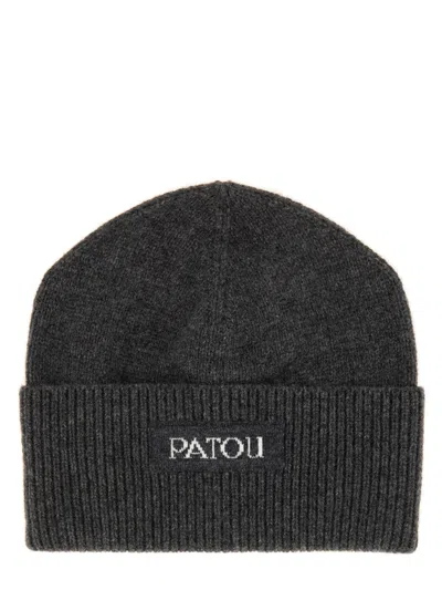 Patou Cap With Label And Logo In Gray