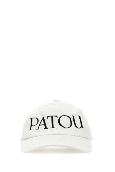 Patou Cappello Logo-embroidered Cotton Baseball Cap In White