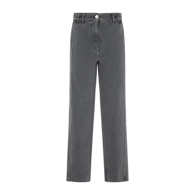 Patou Cargo Anthracite Cotton Trousers In Grey