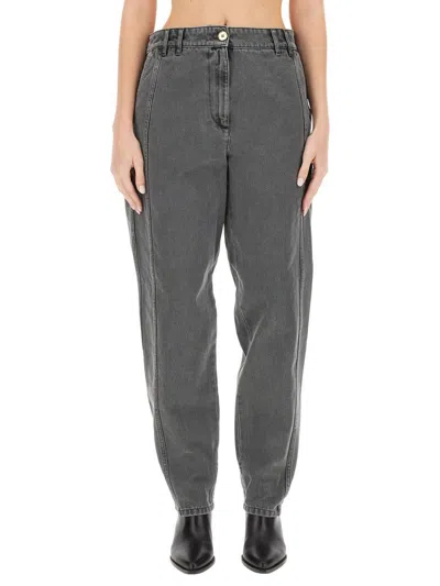 Patou 4-pocketed Skinny Fit Denims 18cm In Grey