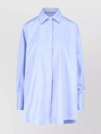 PATOU CASUAL COLLARED NECK LONG SLEEVES TOP