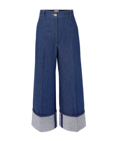Patou Casual Pants With Belt Loops In Blue