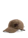 Patou Check-pattern Knot Baseball Cap In White