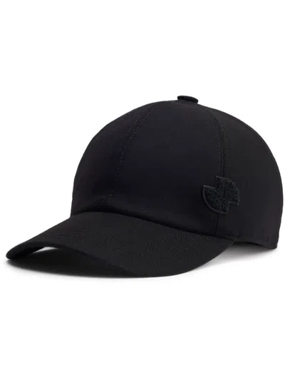 Patou Chenille-logo Baseball Cap In Black