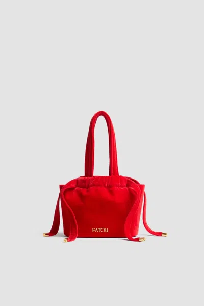 Patou Chic Evening Pouch Handbag Pm In Red