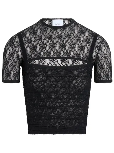 Patou Chic Mini Top For Stylish Women In Black