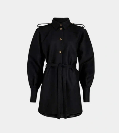 Patou Chic Sailor Mini Dress In Black