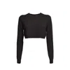 Patou Chocolate Wool And Cashmere Cropped Pullover In Brown