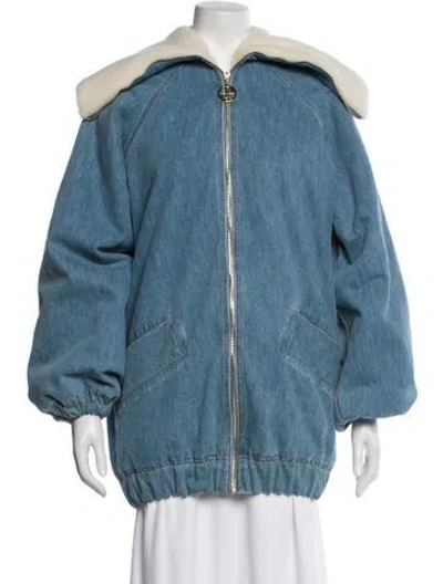 Pre-owned Patou Coat In Blue