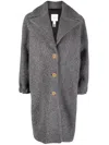 Patou Elliptic Coat In Gray