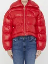 Patou Cropped Puffer Jacket In Red