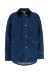 Patou Long Sleeved Denim Workwear Jacket In Blue