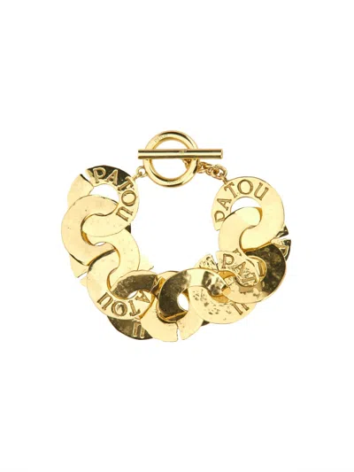 Patou Coin Bracelet In Gold-plated Brass