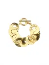 Patou Gold Interlocking Links Bracelet With Engraved Logo In Gold