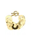 Patou Gold Interlocking Links Bracelet With Engraved Logo In Gold