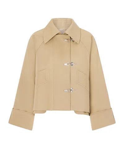 Patou Cotton-gabardine Jacket In Neutral