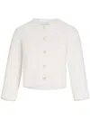 Patou Collarless Quilted Jacket In White