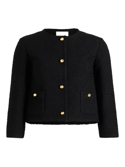 PATOU COLLARLESS TWEED JACKET