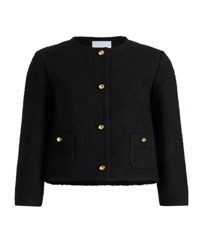 PATOU COLLARLESS TWEED JACKET